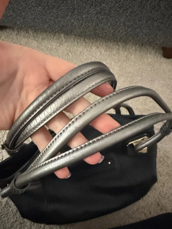 B. Makowsky Black 100% Genuine Leather Hobo Bag (retail $368) - Picture 6 of 13